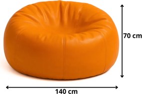 EMI óriás golyó alakú narancssárga műbőr babzsákfotel