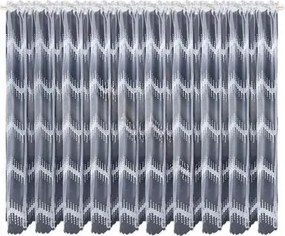 Fehér függöny napellenző hímzett mintával 400x150 cm Vasalás Nélkül L105WB