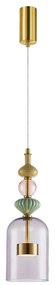 Prémium üveg LED függőlámpa többszínű 12W Milagro Arte Gold 1399lm 3000K 13cm (ML0359)
