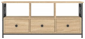 sonoma tölgyszínű szerelt fa és vas TV-szekrény 102x33x45 cm