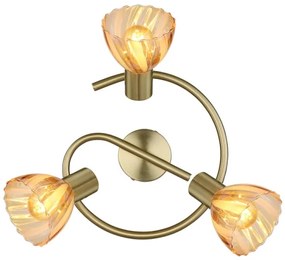 Globo 54315M-3 - Spotlámpa ZACHERY 3xE14/40W/230V arany