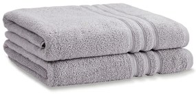 Világosszürke frottír pamut fürdőlepedő szett 2 db-os 90x140 cm Zero Twist – Catherine Lansfield