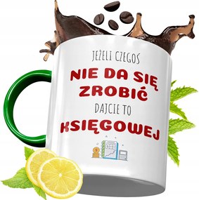 Zöld Bögre Könyvelőnek Ajándékba, fényképes nyomattal