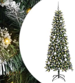 Mű karácsonyfa LED -es lámpákkal Zöld 210 cm PVC