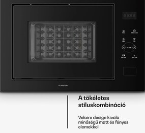 Klarstein Velaire beépített mikrohullámú sütő grillel | 1200 W grill | 850 W mikrohullámú sütő | 60 cm