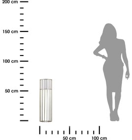 Fém virágcserép LOFT 70x20 cm arany/fehér