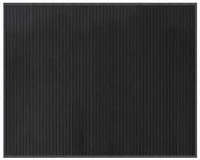 négyszögletű szürke bambusz szőnyeg 80 x 100 cm