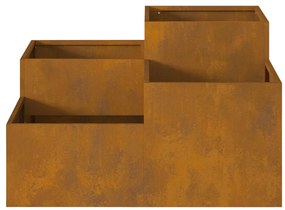 Kerti Ültetőedény 100x100x48 cm Időjárásálló Acél