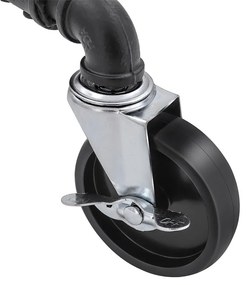 Két ágú gurulós ruhatartó állvány, fekete