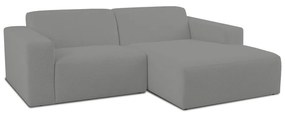 Szürke buklé sarokkanapé (jobb oldali) Roxy – Scandic