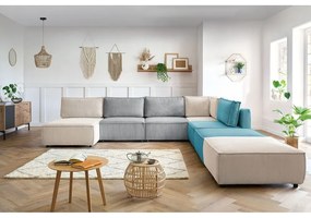 Kordbársony sarokkanapé ("U" alakú-variálható) Nihad modular – Bobochic Paris