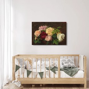 Kép - Henri Fantin-Latour, Roses de Nice on a Table, reprodukciók (90x60 cm)