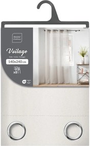 Elefántcsont színű voile fényáteresztő függöny 140x240 cm Carlin – douceur d'intérieur