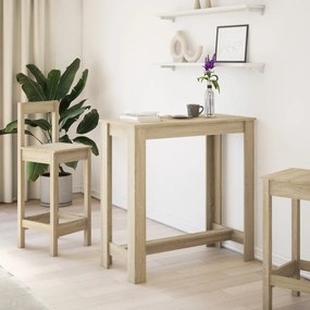 sonoma tölgy színű szerelt fa bárasztal 102 x 50 x 103,5 cm