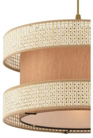 HALO kábelen függőlámpa 1xE27/60W/230V, bézs/krémszínű