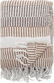 Ágytakaró Isnel Bloomingville pamut 130 cm x 160 cm bézs