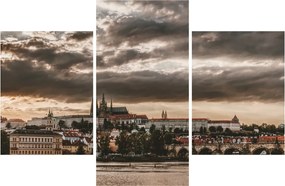 Kép - felhős Prága (90x60 cm)