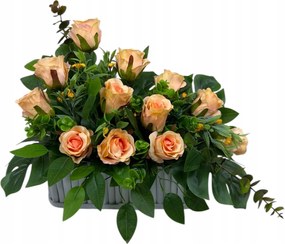 Csokor Nád Kompozíció Sír Temető Művirágok