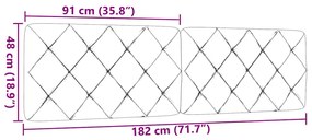 világosszürke szövet fejtámla párna 180 cm