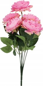 7 bazsarózsa csokor 36cm rózsaszín II