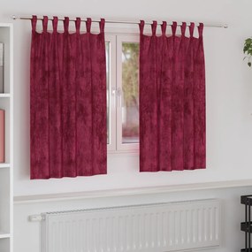 Függöny függönyökkel 2 pcs Bordó 140 x 140 cm Bársony