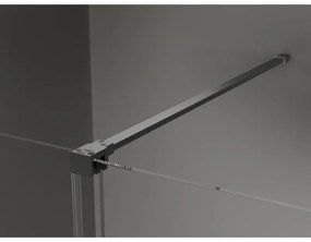 Mexen Velar, tolóajtó a nyílásba Walk-In típusú 150 cm, 8 mm átlátszó üveg, grafit matt, 871-150-000-03-66