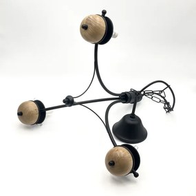 Brilagi - LED Csillár láncon COTTAGE 3xE14/40W/230V bükkfa/fehér