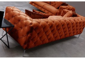 Narancssárga bársony kanapé 197 cm Como – Artie