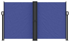 kék behúzható oldalsó napellenző 140 x 1000 cm