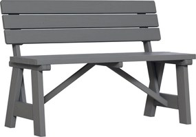 Outsunny 2 személyes fából készült kertibánk, időjárásálló pad, UV-álló kertibútor háttámlával, parkpad 220 kg teherbírással, erkélypad, fából készült