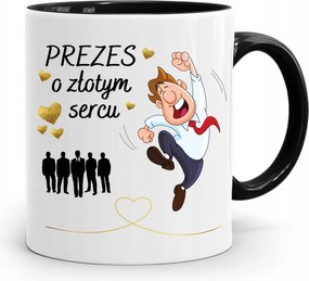 Elnök-vezérigazgatónak Fekete Ajándék Bögre fényképes nyomtatással