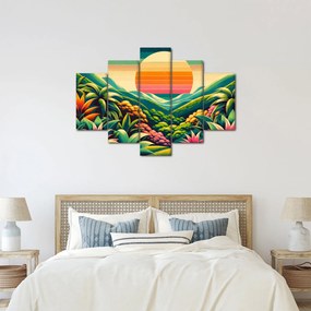 Kép - Színes naplemente (150x105 cm)