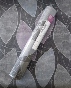 Vinyl tapéta flizelin levelek ezüst 6567-20