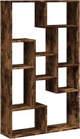 vidaXL füstös tölgy színű szerelt fa könyvespolc 72 x 20 x 120,5 cm