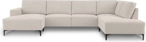 Bézs zsenília sarokkanapé (jobb oldali-U alakú) Fabian – Scandic