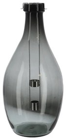 Lámpás újrahasznosított üvegből, kivehető gyertyatartóval, C, 38 cm