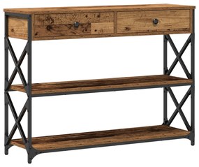 Tábla Régi Fa 100x28x75 cm Műanyag Fa és Acél