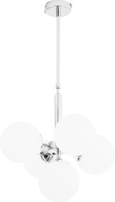 Függőlámpa Mennyezeti Csillár Gömbök ezüst Modern tejfehér