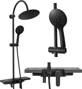 Rea Vigo - zuhanygarnitúra kifolyóval, fekete, REA-P7001