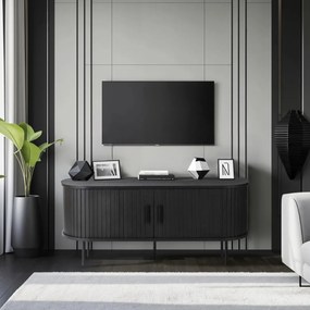 TV-szekrény 120 cm, fekete TRISH