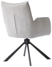 Krémszínű kárpitozott étkezőfotel szett 2 db-os Marilla – Unique Furniture