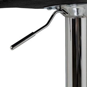 Fekete bőr utánzat állítható magasságú bárszék szett 2 db-os (ülésmagasság 93 cm) – Casa Selección