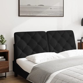 fekete bársony fejtámla párna 140 cm