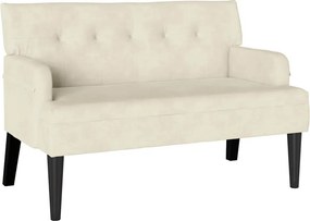 vidaXL Chesterfield Pad Krém 112 x 65,5 x 75 cm Bársony
