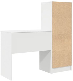 Tárolós Íróasztal Fehér MDF