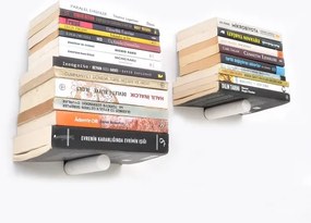 KÉSZLET 2x Fali polc 15x21 cm fekete/fehér