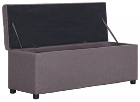 szürkésbarna poliészter pad tárolórekesszel 116 cm
