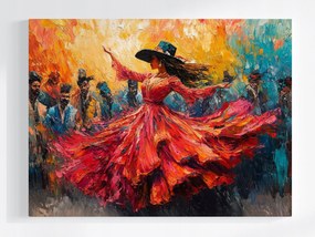 Poszter Nő Tánc Spanyolország Flamenco Szenvedély Mozgás 80x60