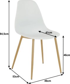 Szék, fehér/natúr, SINTIA