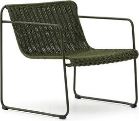 Zöld fém kerti fotel Maurina – Kave Home